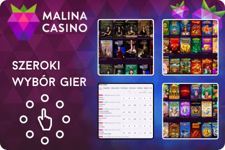 Szeroki wybor Malina Casino